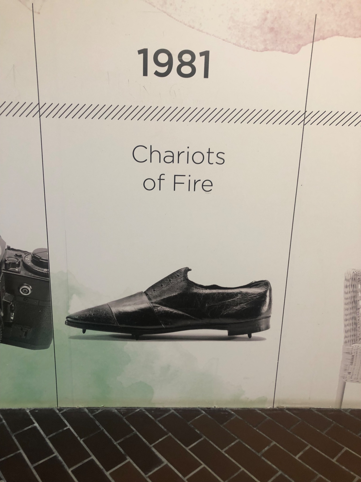 Chariots of Fire panel in the Toronto International Film Festival display at Cumberland Terrace in Toronto, marked 1981.